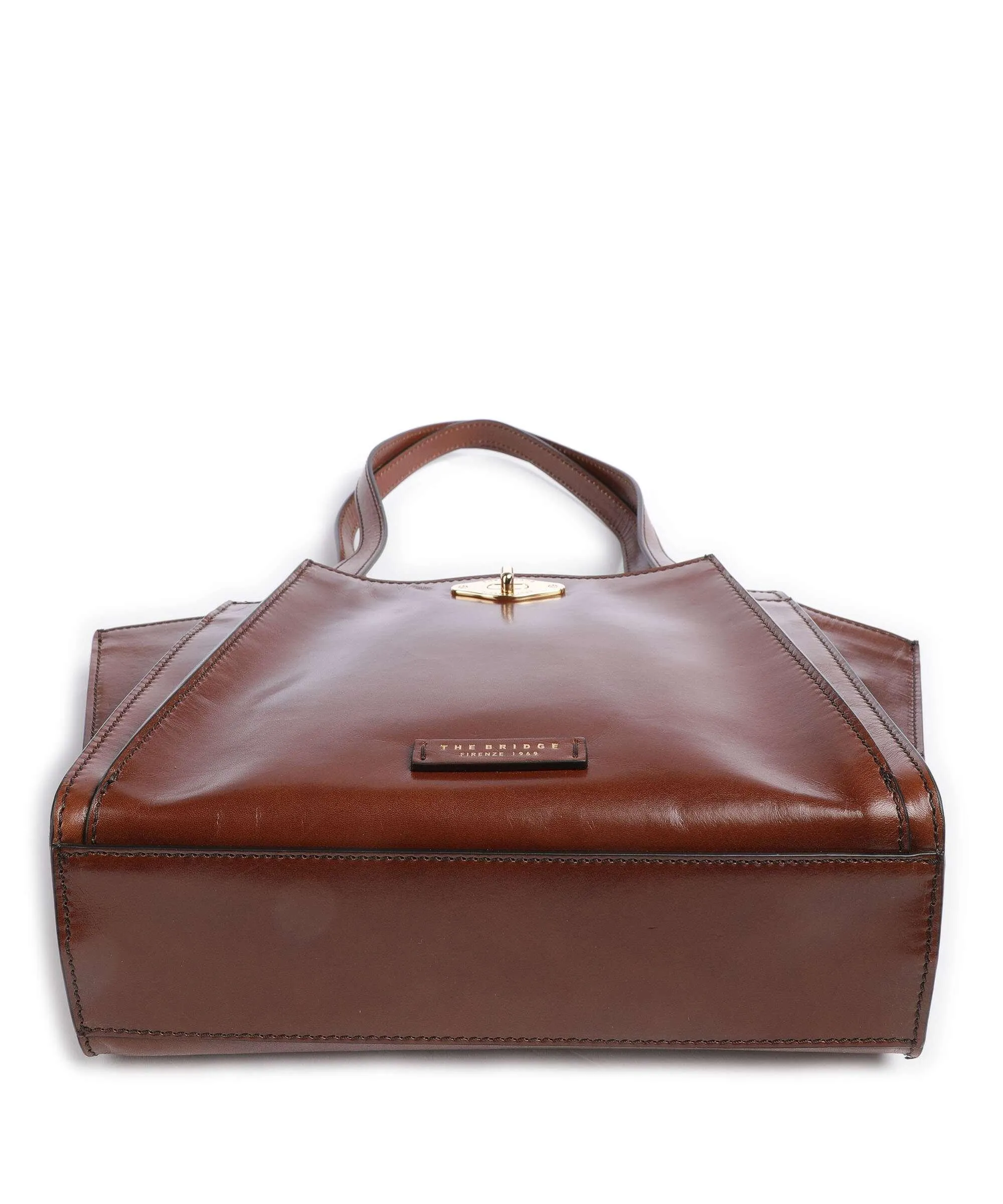  The Bridge Barbara Borsa shopper pelle di vacchetta liscia marrone  