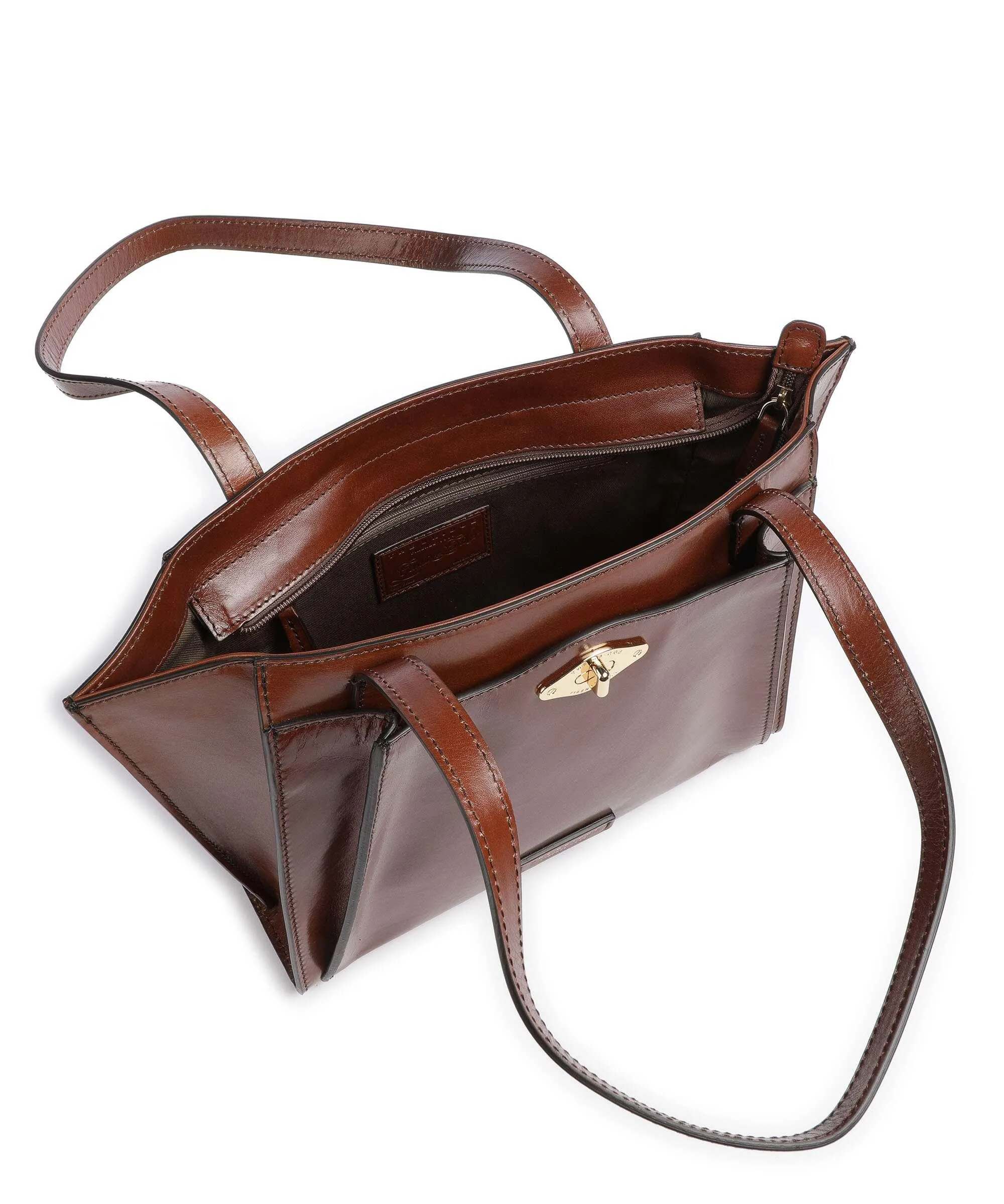  The Bridge Barbara Borsa shopper pelle di vacchetta liscia marrone  