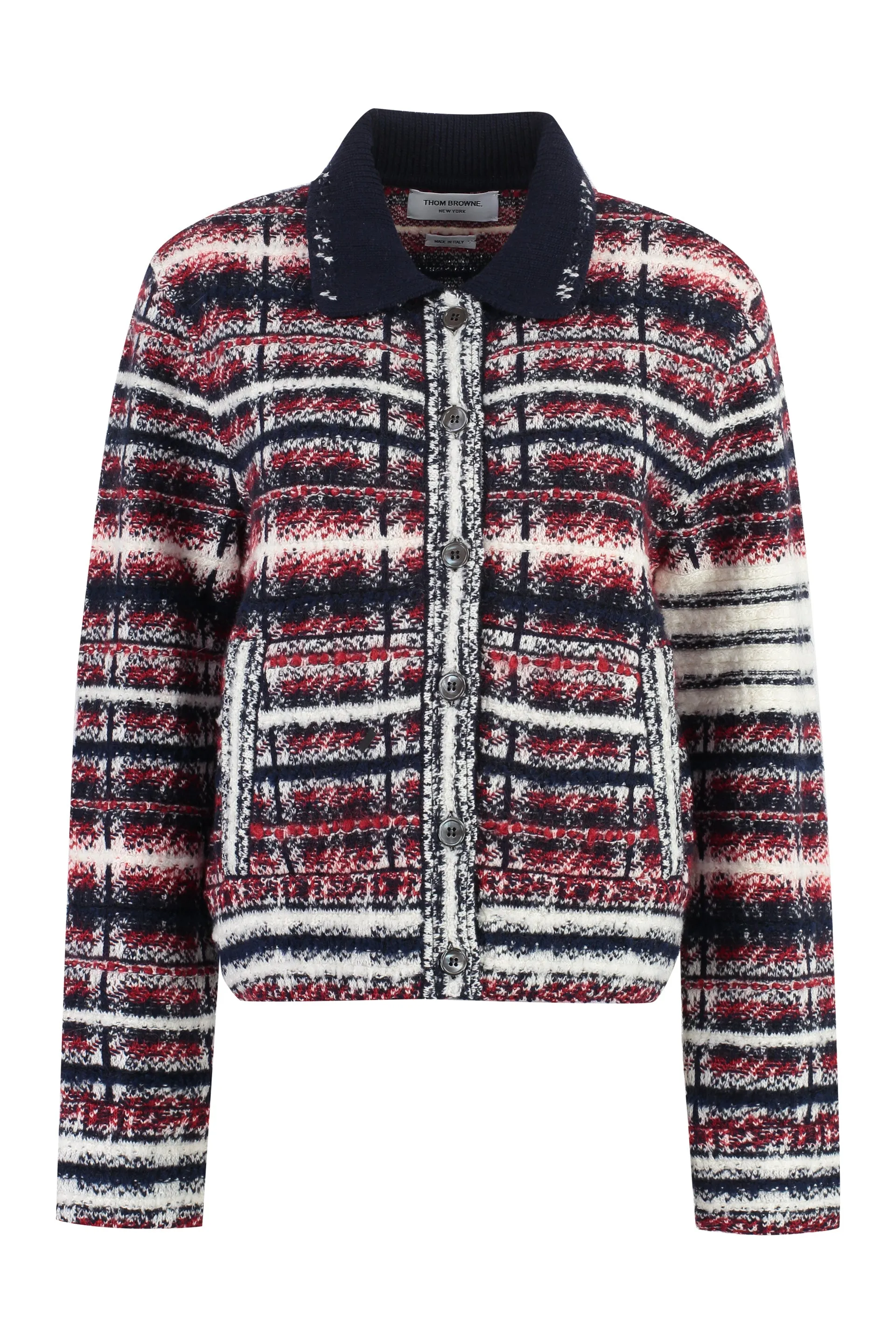 Thom Browne Giacca in lana motivo check