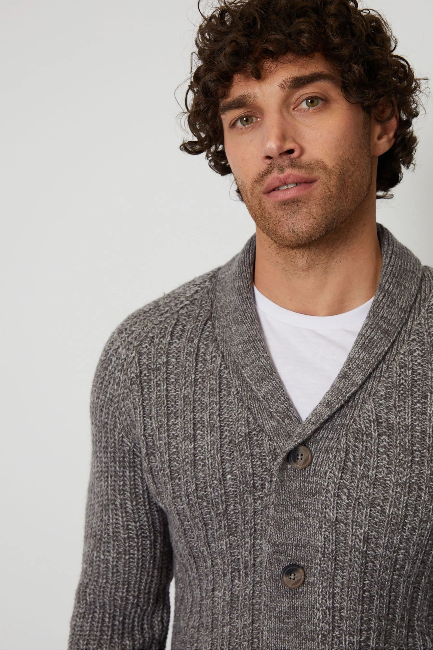 Threadbare - Cardigan Blend in lana con collo sciallato
