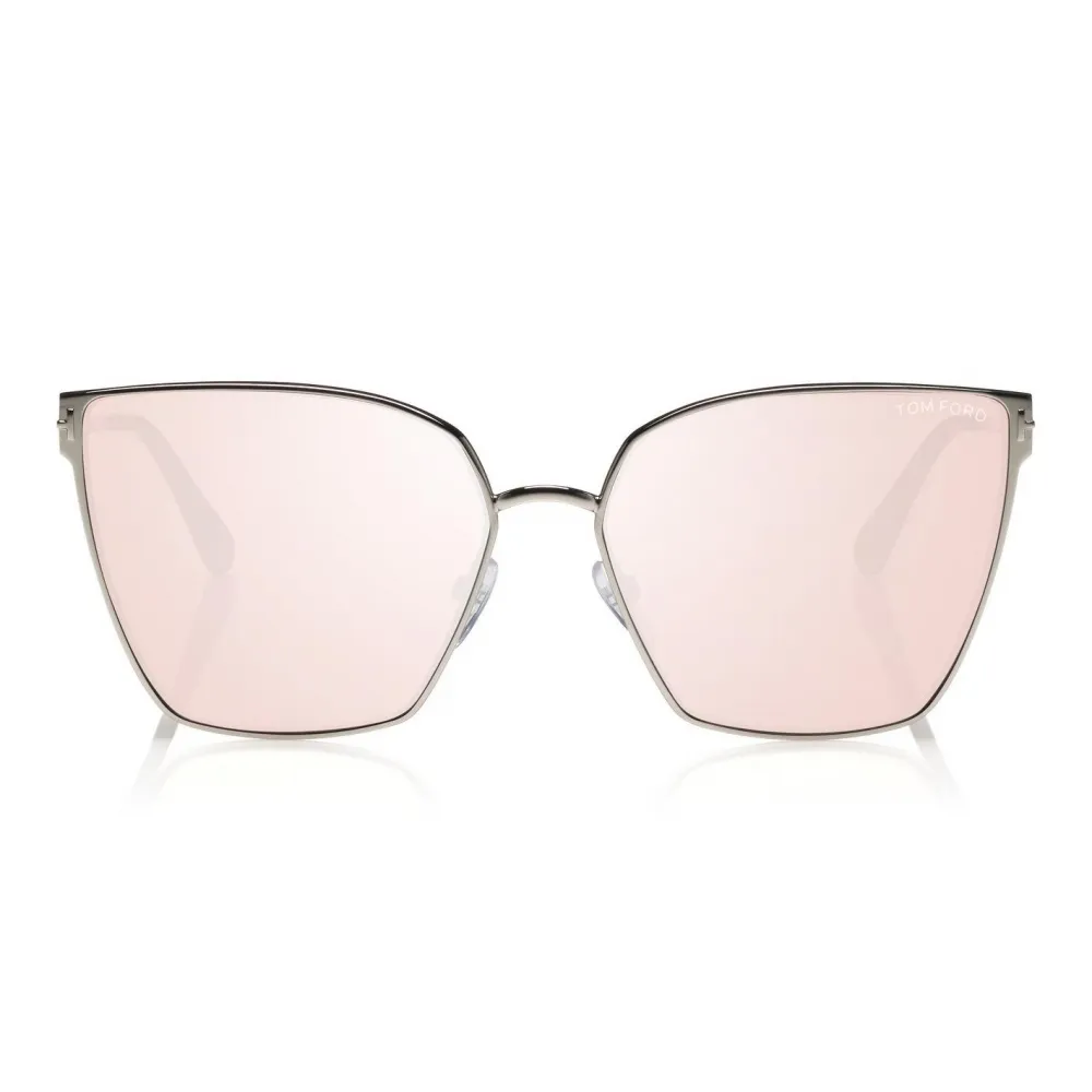 Tom Ford - Helena Sunglasses - Occhiali da Sole Quadrati in Acetato - FT0653 - Rosa - Tom Ford Eyewear