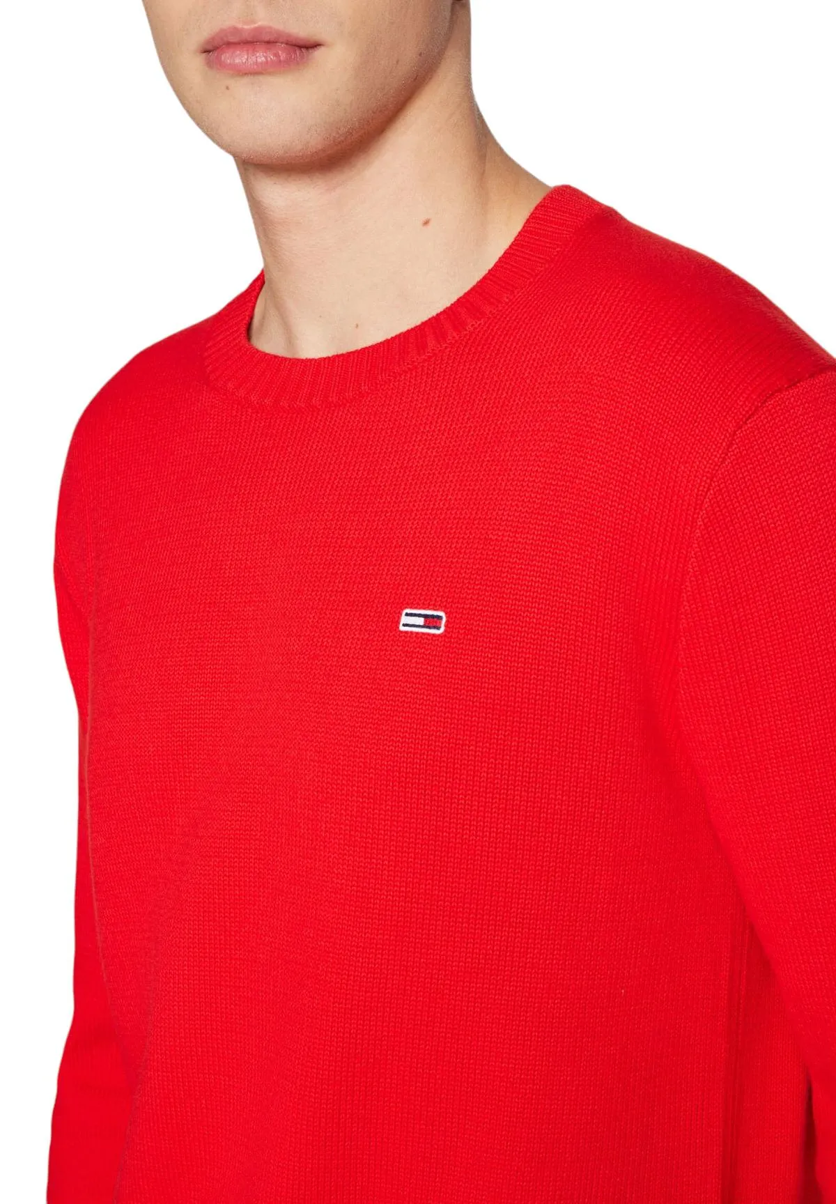 Tommy Jeans Uomo Maglione Girocollo DM0DM18370-XNL Rosso