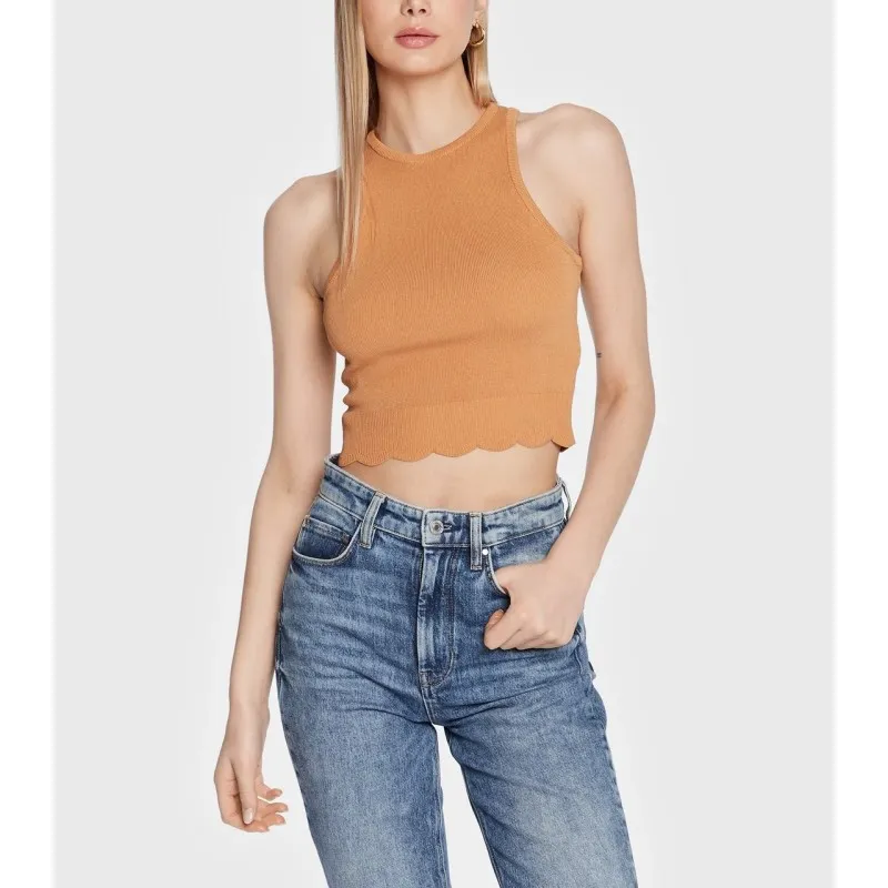 TOP CROPPED ADA SENZA MANICHE DA DONNA GUESS
