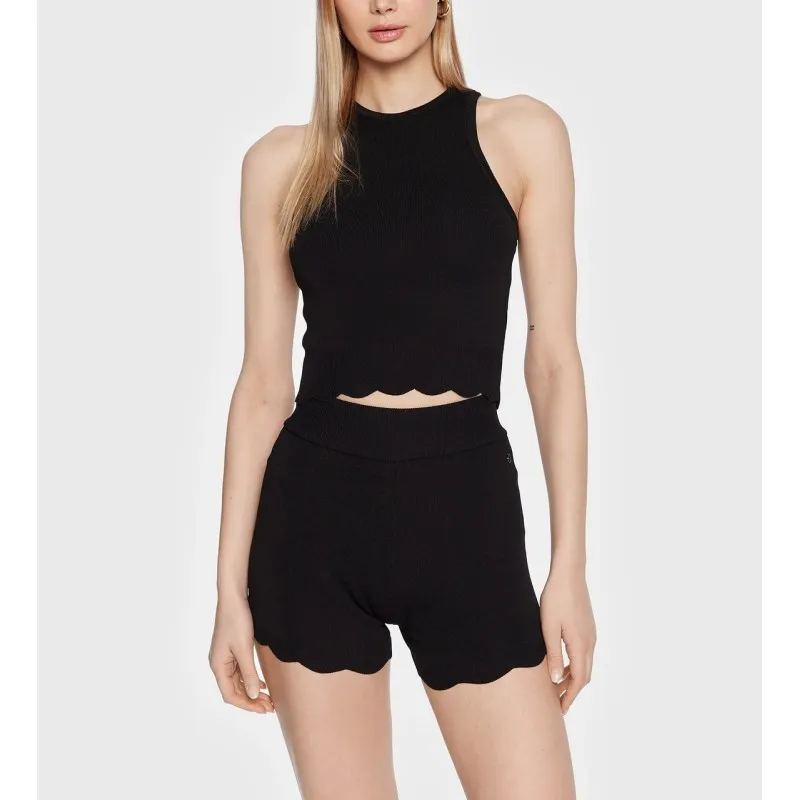 TOP CROPPED ADA SENZA MANICHE DA DONNA GUESS