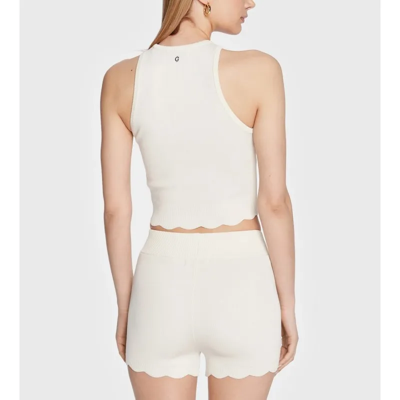 TOP CROPPED ADA SENZA MANICHE DA DONNA GUESS