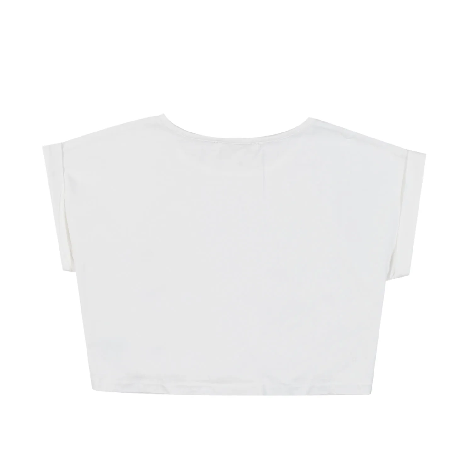 Top Cropped Bianco Bambina