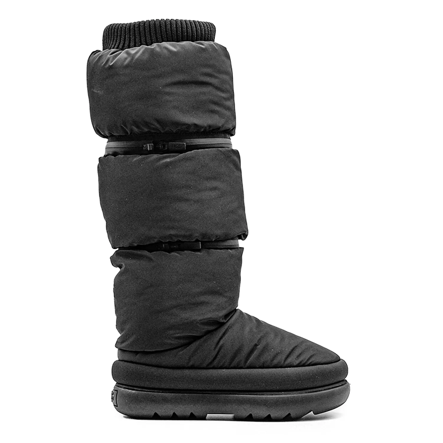 Ugg Maxi Ultra Tall Stivali Nero Gambale Regolabile In Altezza