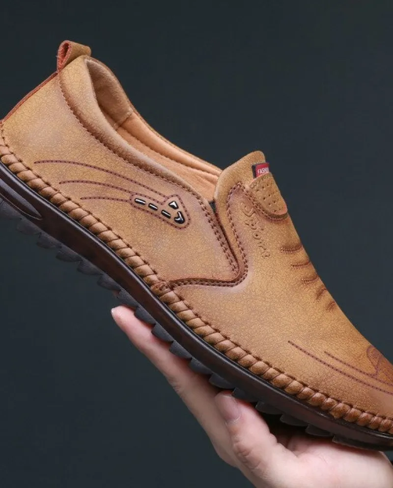 Uomini Casual In Pelle Sheos Comodi Mocassini Mocassini Piattaforma Slip On Calzature Zapatillas Hombre Softsoled Driving Sho