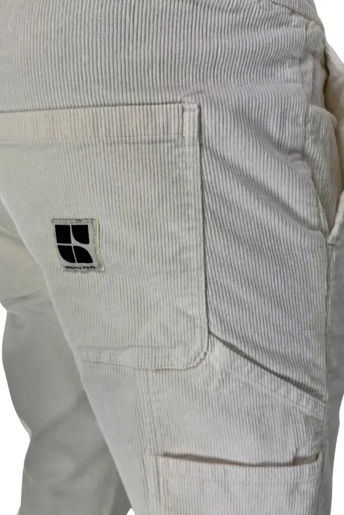 Urban Ring pantalaccio in velluto con logo patch posteriore ur515105