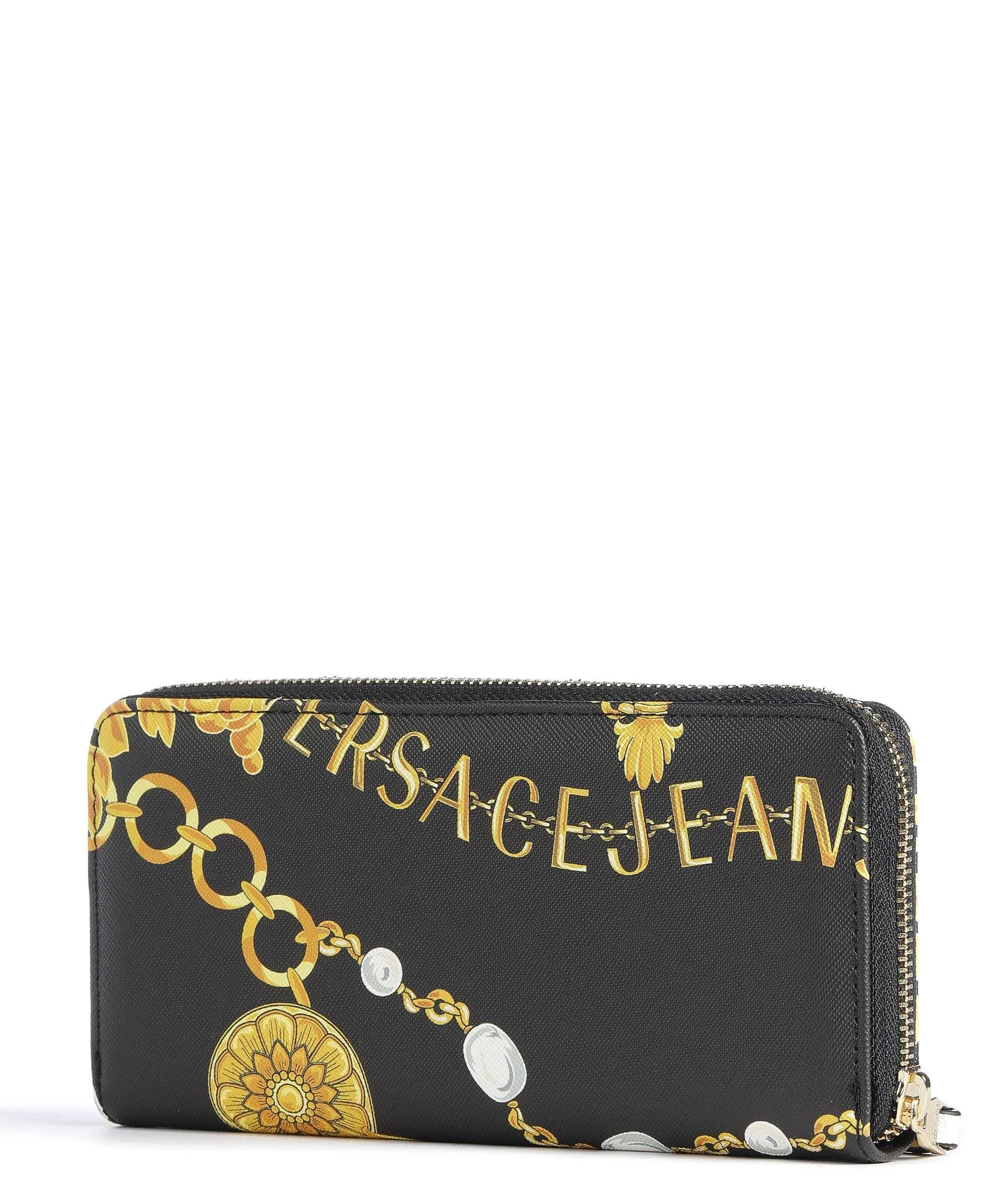 Versace Jeans Couture Couture 01 Portafoglio pelle sintetica nero/giallo  