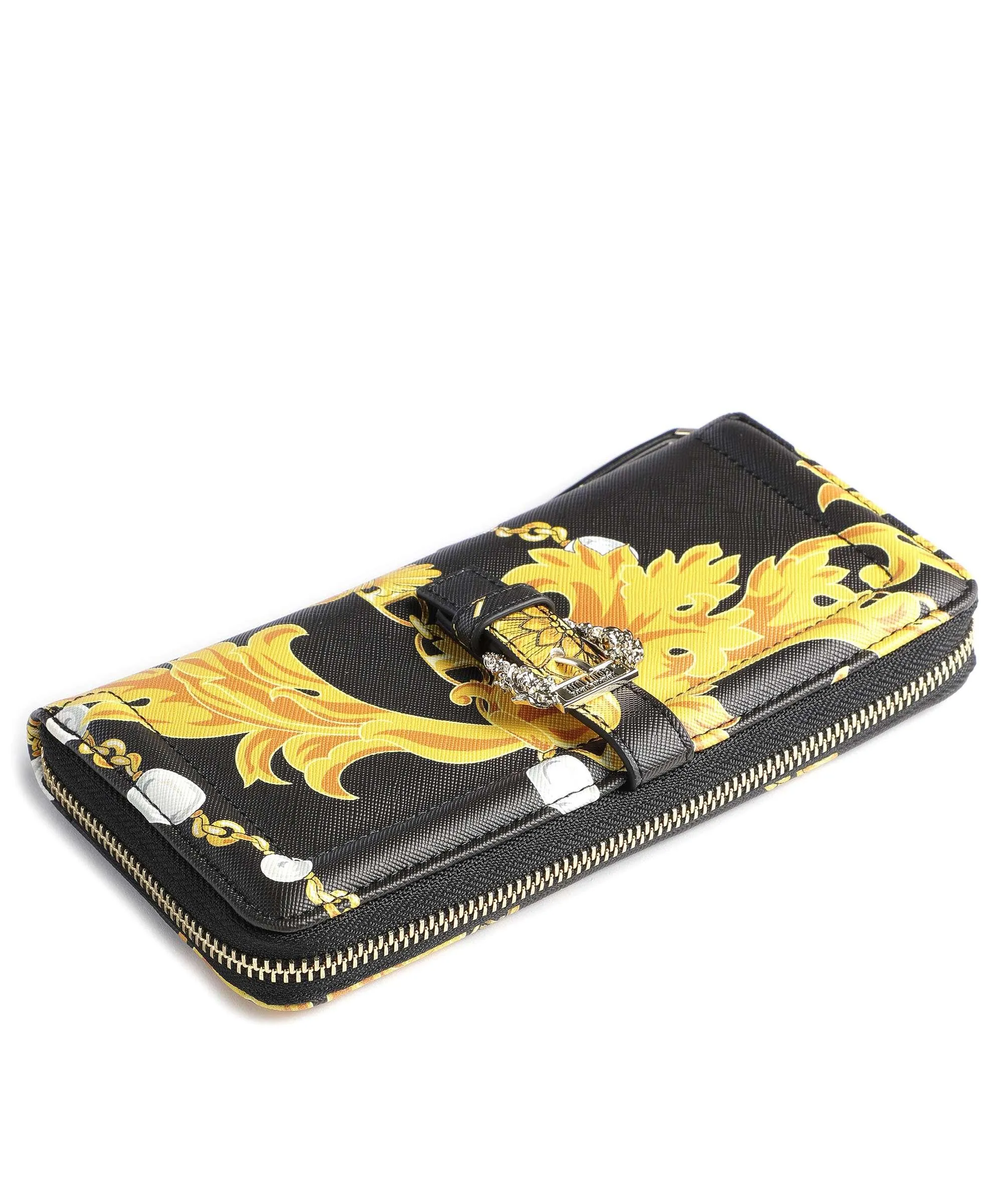  Versace Jeans Couture Couture 01 Portafoglio pelle sintetica nero/giallo  