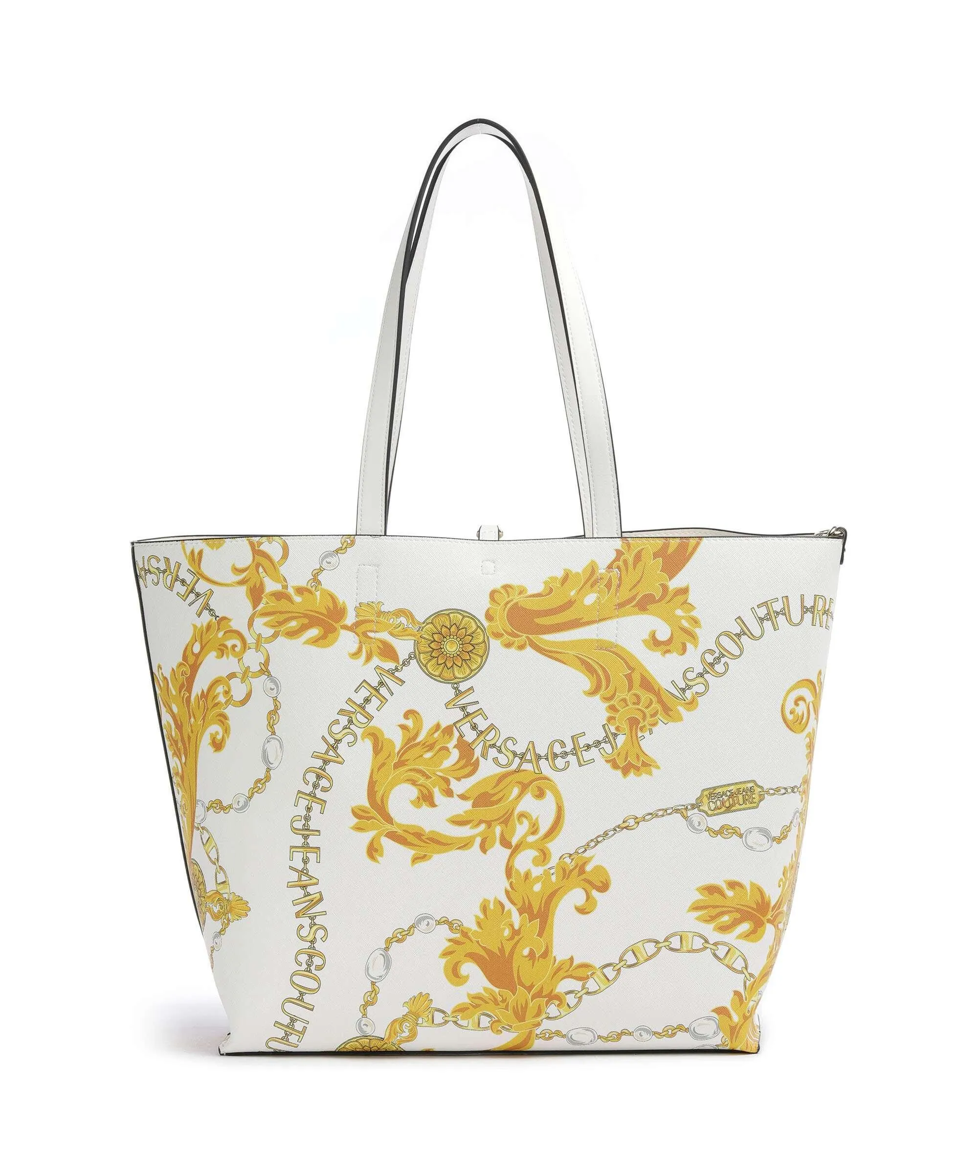  Versace Jeans Couture Reversible Shopper Borsa shopper pelle sintetica bianco  