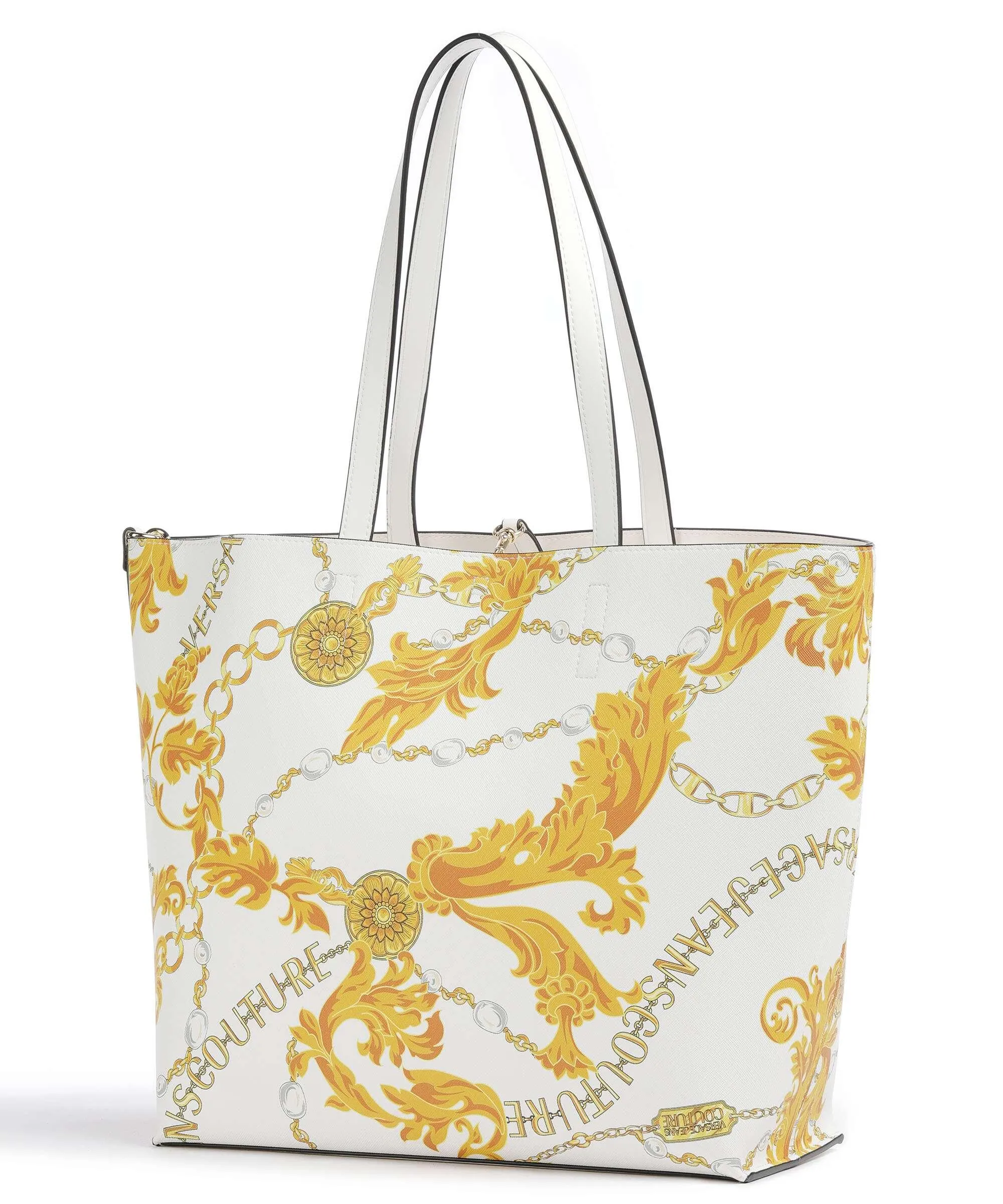  Versace Jeans Couture Reversible Shopper Borsa shopper pelle sintetica bianco  