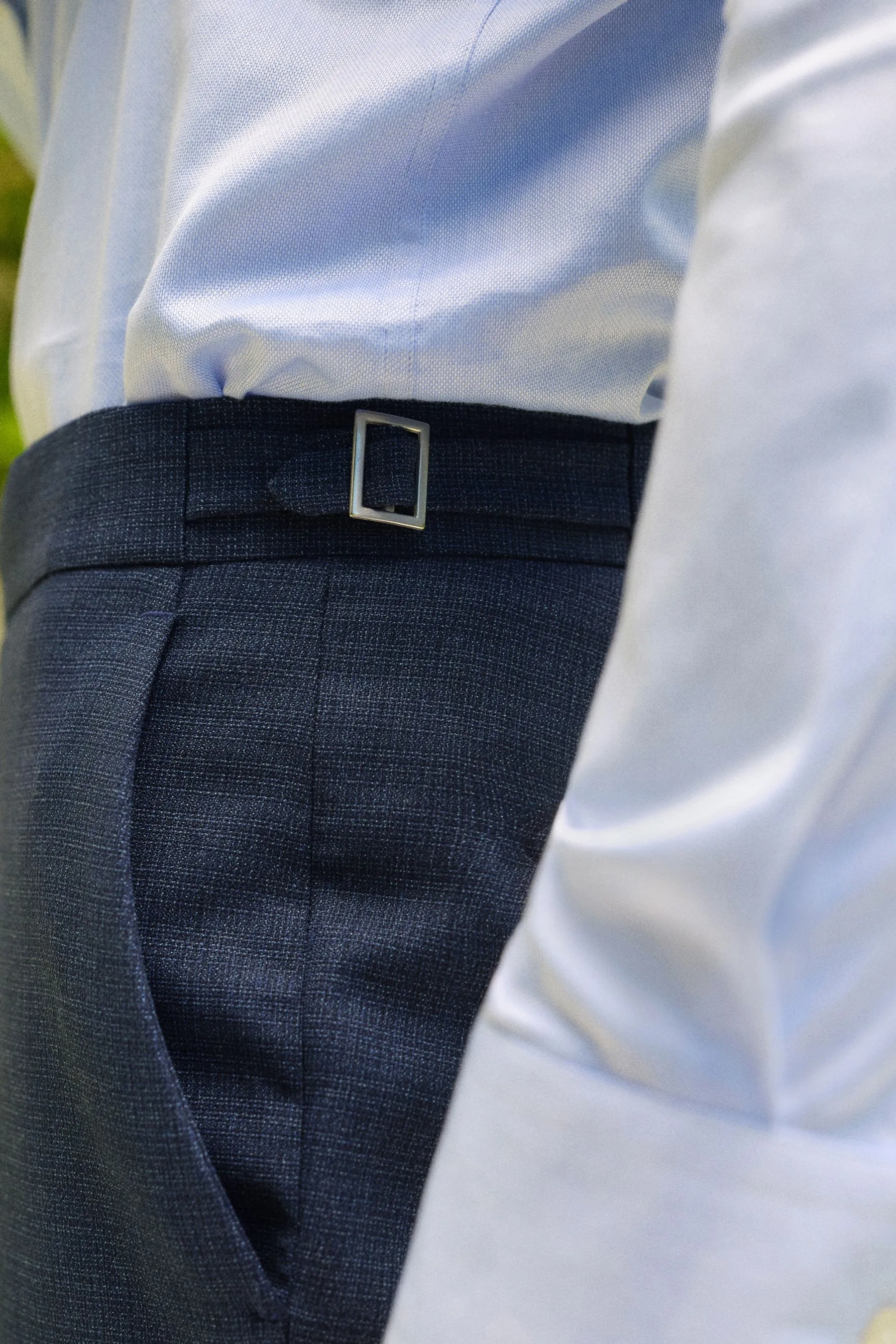 Vestibilità attillata / Slim - Completo in lana testurizzata: Pantaloni