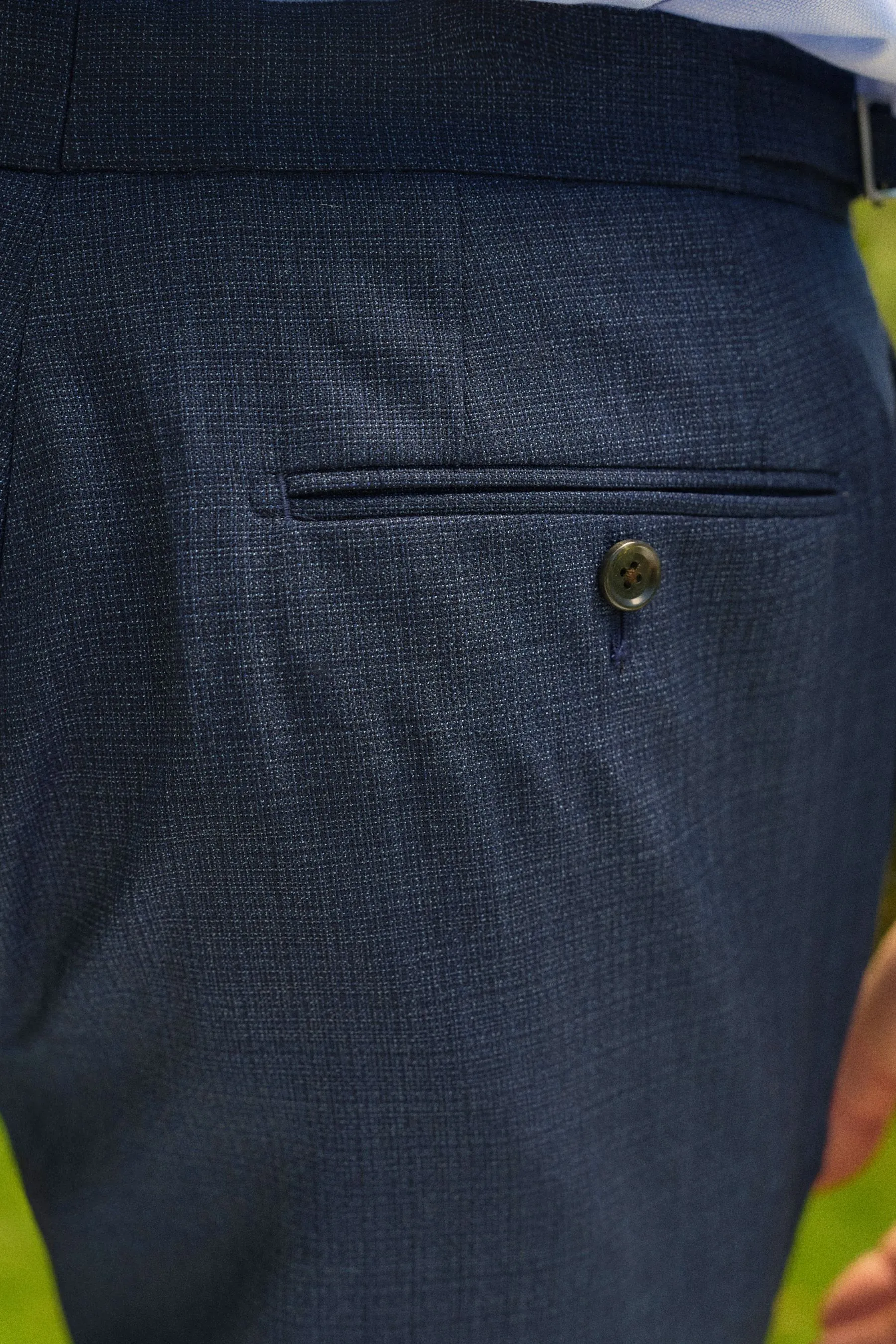 Vestibilità attillata / Slim - Completo in lana testurizzata: Pantaloni