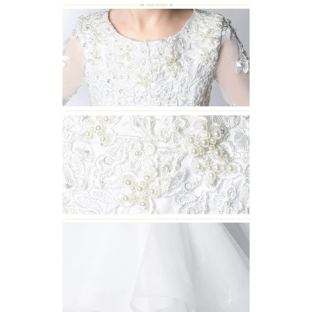 Vestito cerimonia bimba damigella bianco 100-160cm