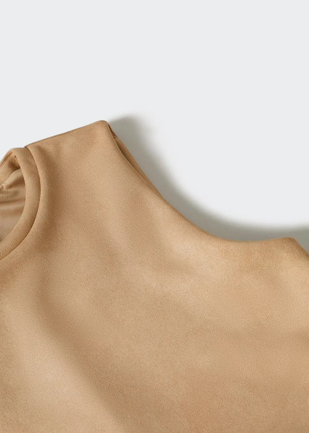 Vestito dritto scamosciato