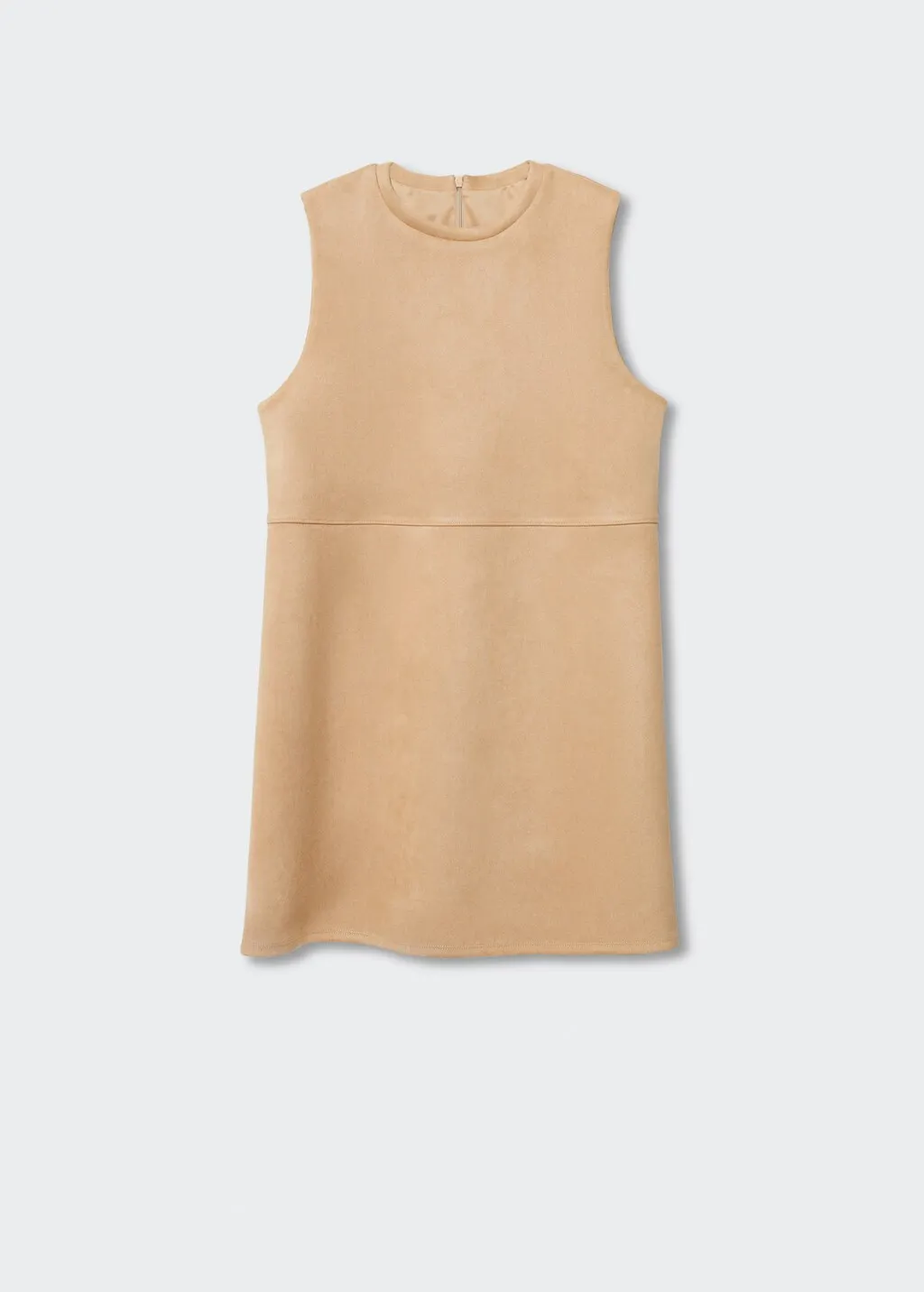 Vestito dritto scamosciato