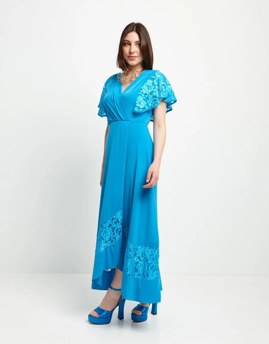 Vestito incrociato con pizzo