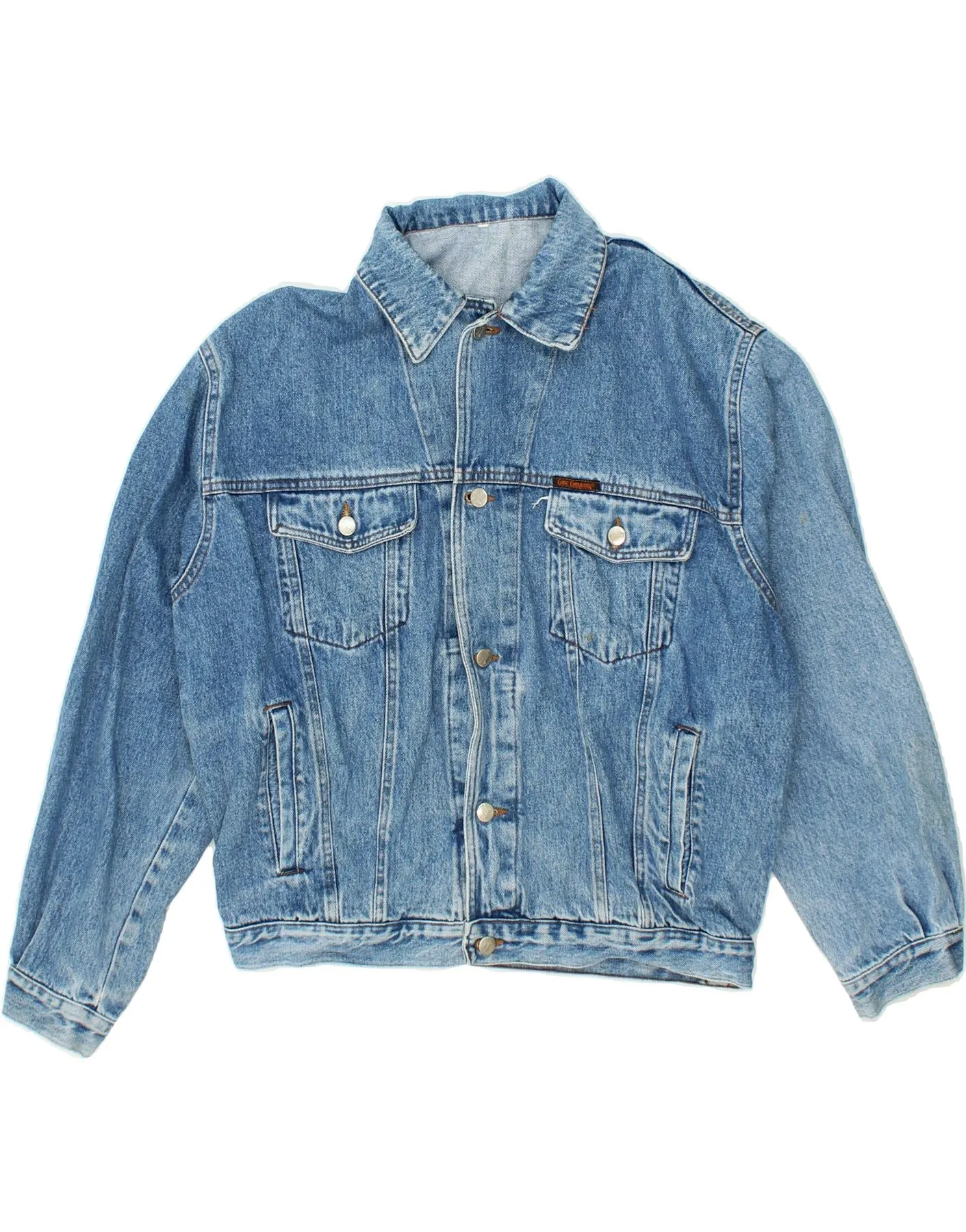 VINTAGE Mens Denim Jacket UK 40 Large Blue