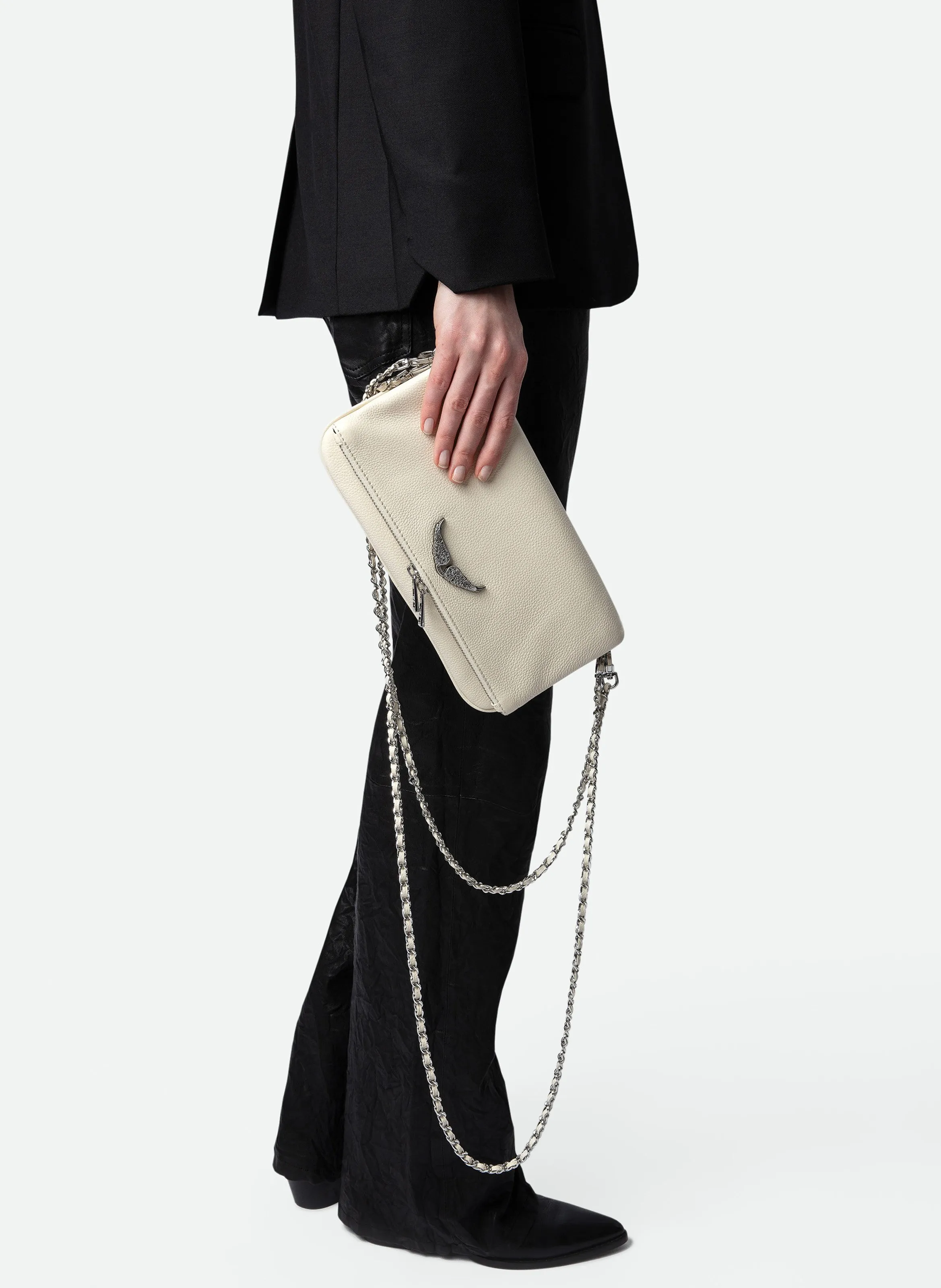  ZADIG&VOLTAIRE   ROCK - Pochette in pelle | Bianco