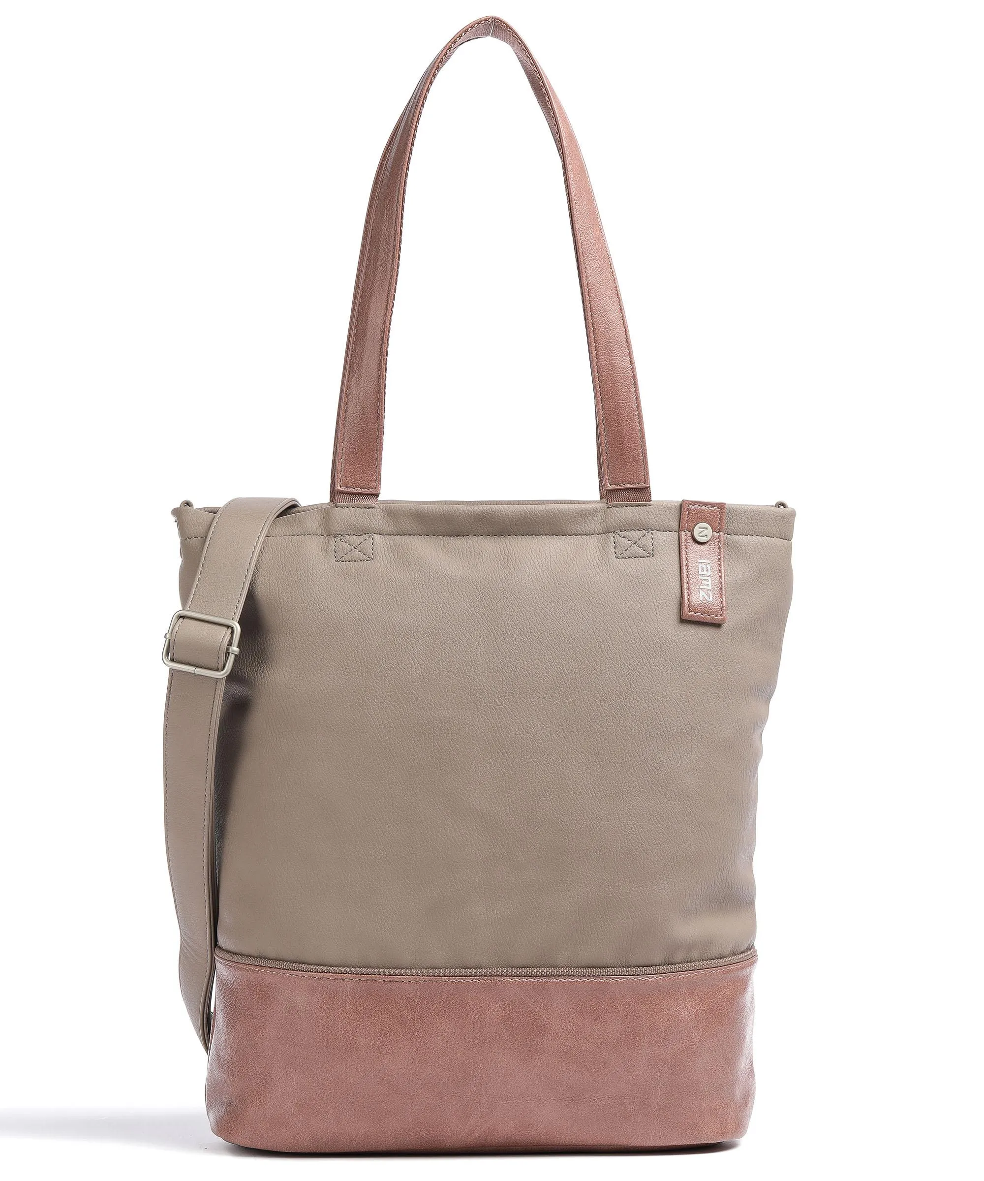  Zwei Jana J145 Borsa shopper pelle sintetica marrone/rosa  